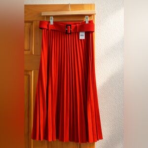 Ann Taylor Vibrant Red A-Line Skirt